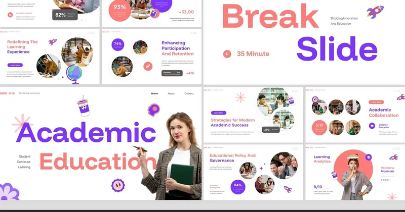 Academic Education PowerPoint Template preview thumbnail