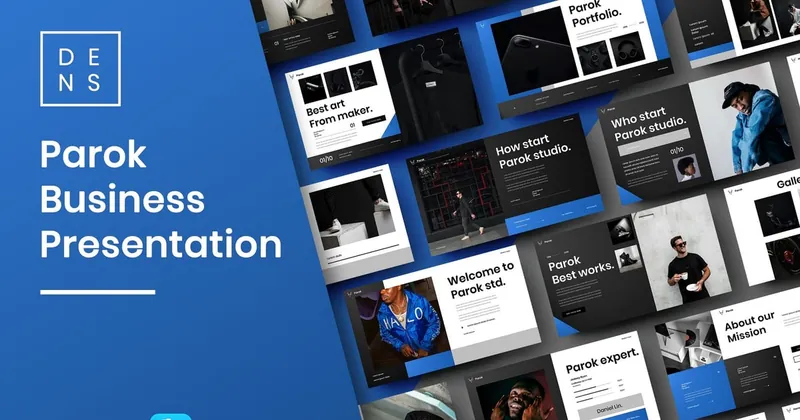 Blue Corporate Template Presentation PowerPoint Template