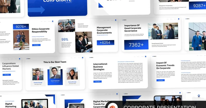 Business Corporate PowerPoint Template preview thumbnail