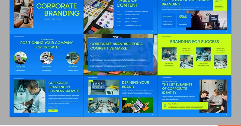 Corporate Branding PowerPoint Template preview thumbnail
