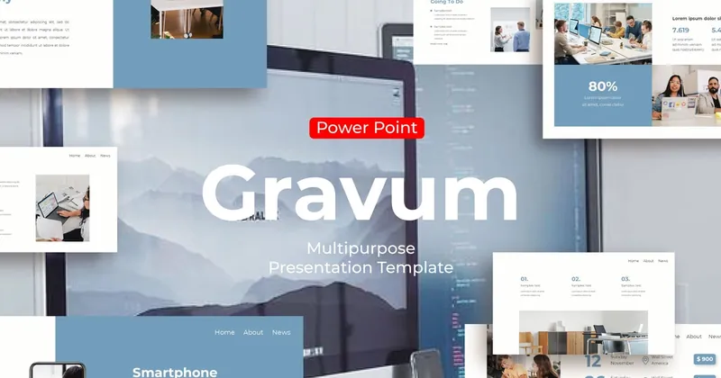Corporate PPT PowerPoint Template preview thumbnail
