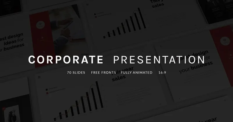 Corporate Presentation PowerPoint Template preview thumbnail