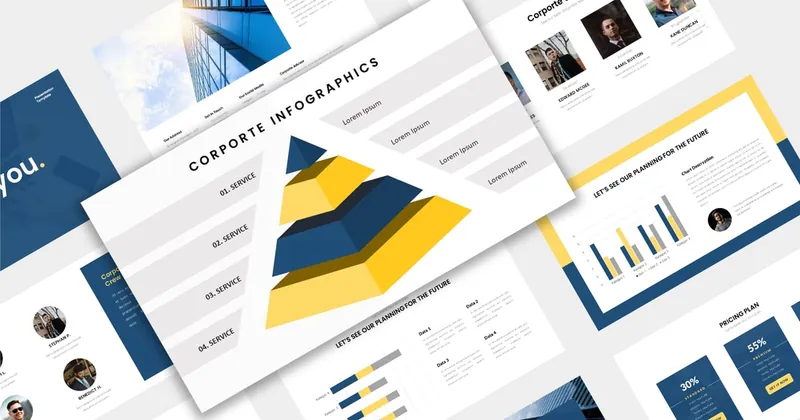 Corporate Presentation PowerPoint Template preview thumbnail