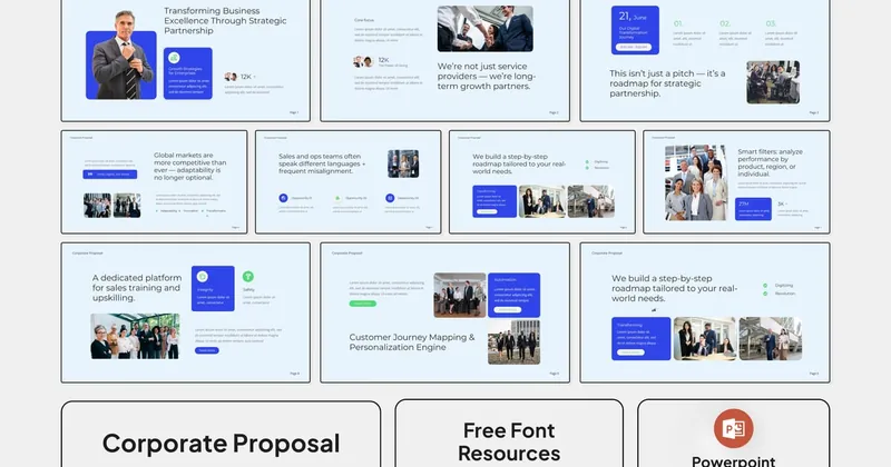 Corporate Proposal PowerPoint Template preview thumbnail