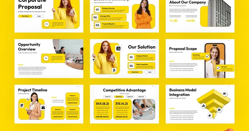Corporate Proposal PowerPoint Template preview thumbnail