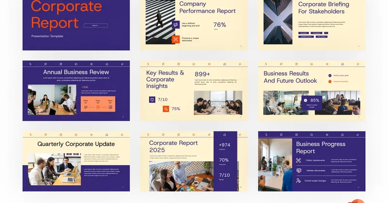 Corporate Report PowerPoint Template