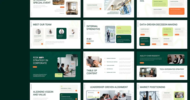 Corporate Strategy PowerPoint Template preview thumbnail