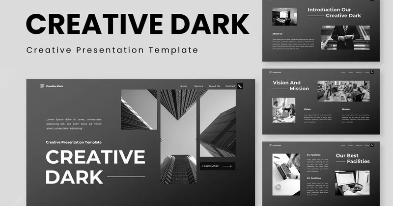 Creative Dark Keynote PowerPoint Template