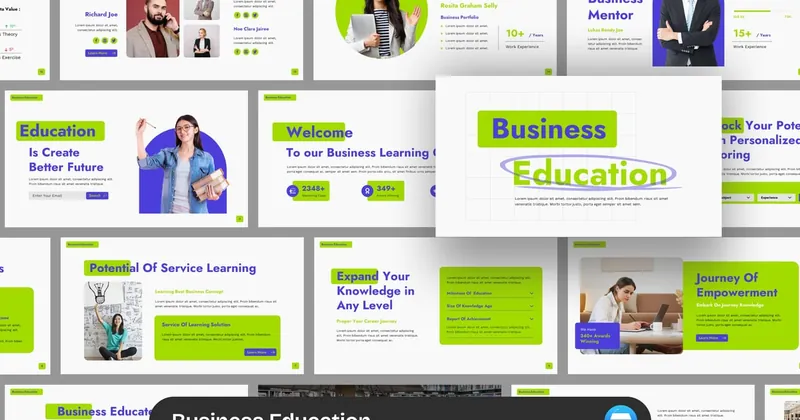 Creative Education PowerPoint Template preview thumbnail
