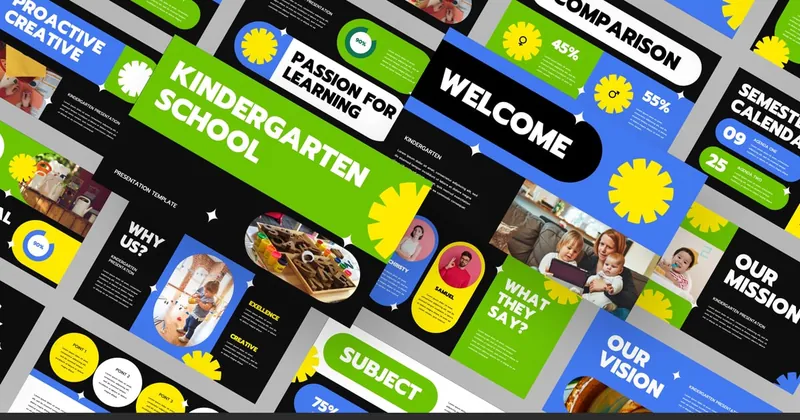 Creative Kindergarten PowerPoint Template