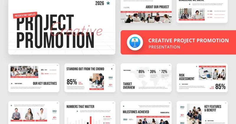 Creative Project Promotion Keynote PowerPoint Template