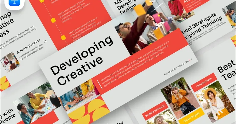 Developing Creative PowerPoint Template preview thumbnail