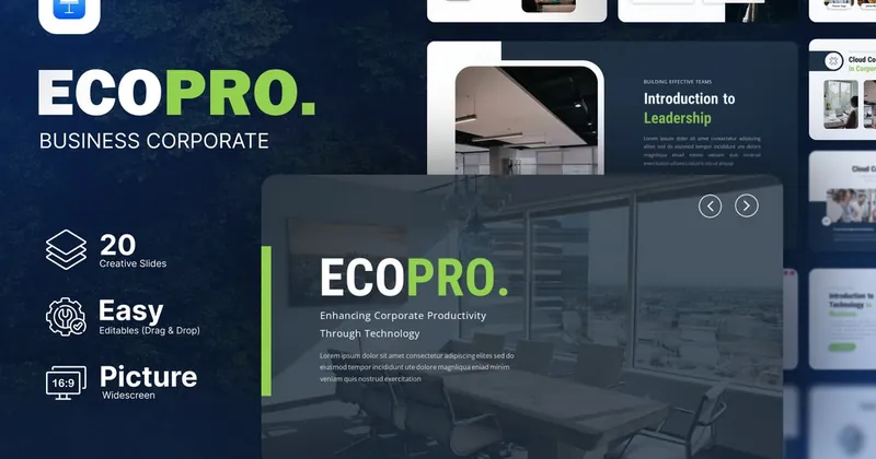 Ecopro Business Corporate Keynote PowerPoint Template