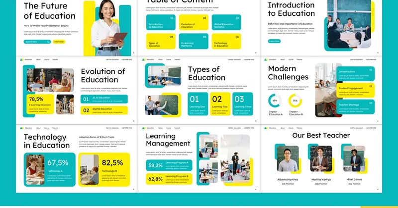 Education PowerPoint Template for Teaching