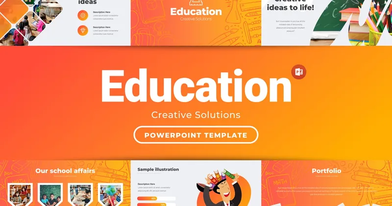 Education PowerPoint Template for Teaching preview thumbnail