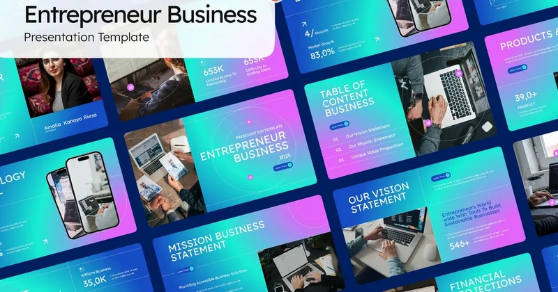 Entrepreneur Business PowerPoint Template preview thumbnail
