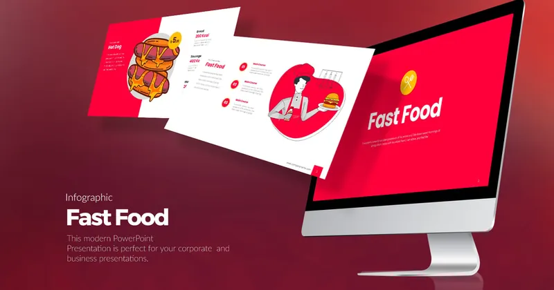 Fast Food Infographic Keynote PowerPoint Template