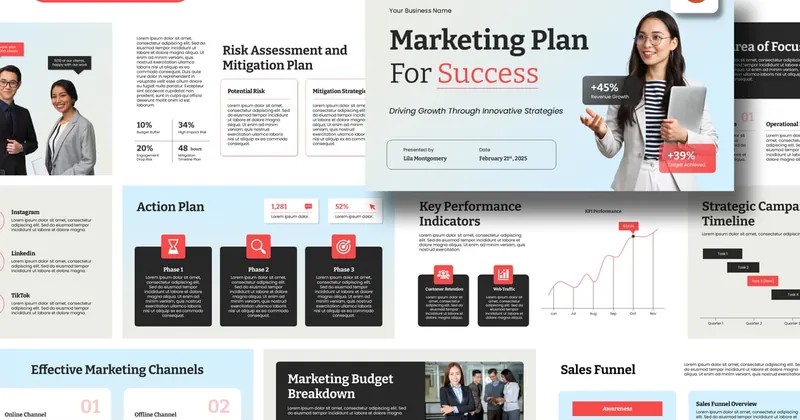 Marketing Plan PowerPoint Template preview thumbnail