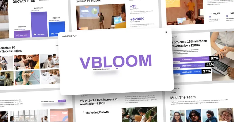Marketing Plan PowerPoint Template preview thumbnail