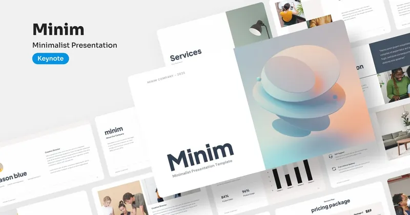 Minim Minimalist Keynote Presentation PowerPoint Template