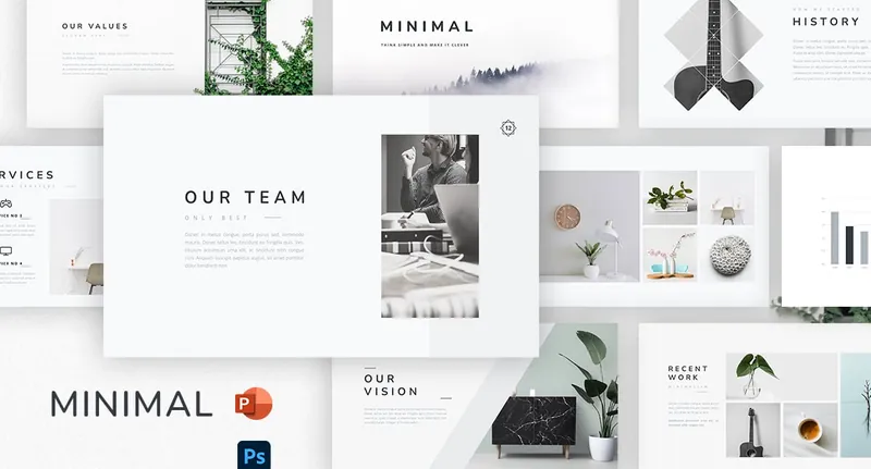 Minimalist PowerPoint Template for Clean Pitches