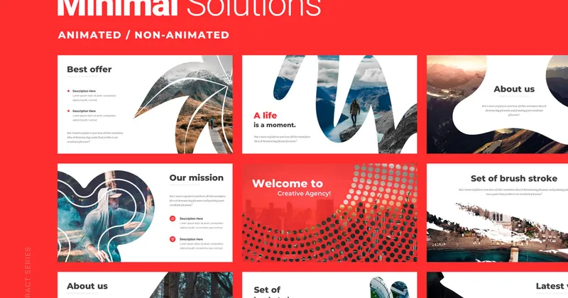 Minimalist PowerPoint Template for Clean Pitches