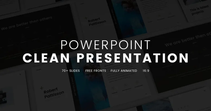 Minimal Presentation PowerPoint Template preview thumbnail