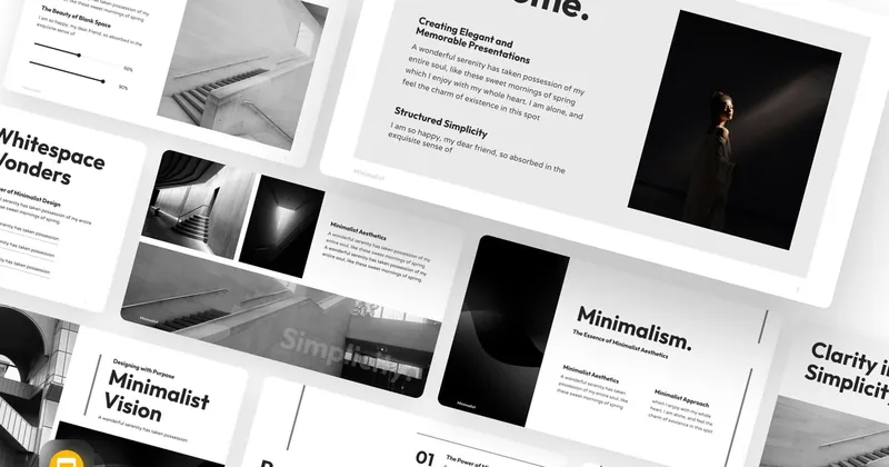 Minimalist PowerPoint Template for Clean Pitches