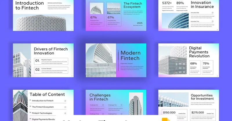 Modern Fintech PowerPoint Template