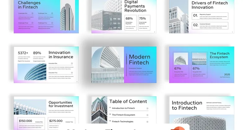 Modern Fintech PowerPoint Template