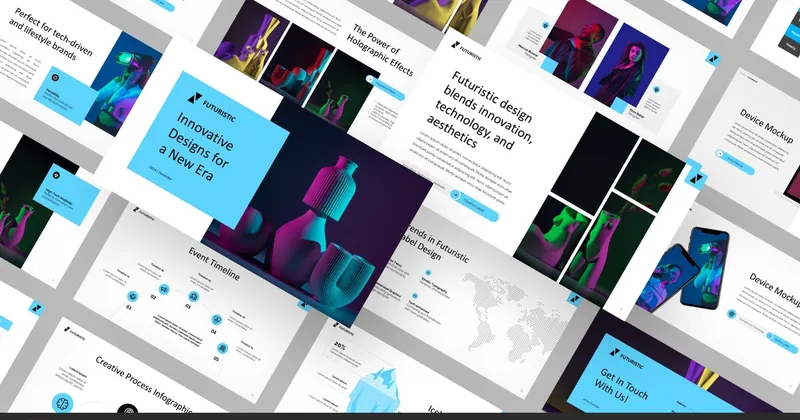 Modern Futuristic PowerPoint Template preview thumbnail
