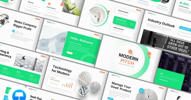 Modern Pitch PowerPoint template