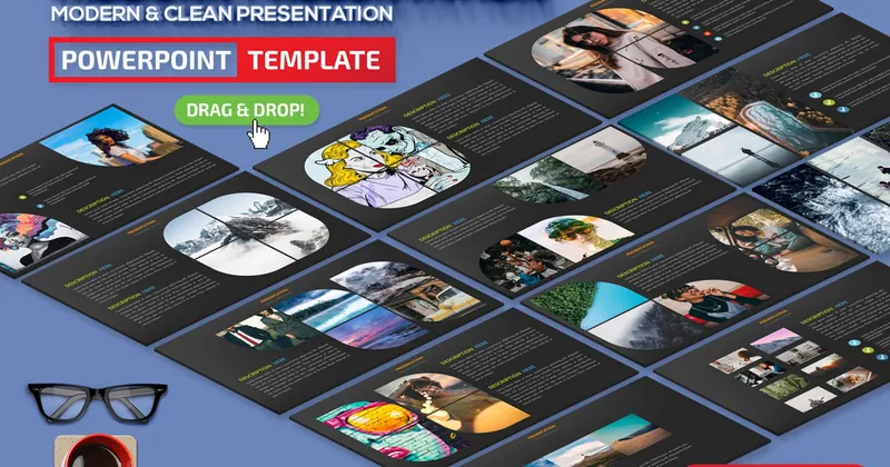 Modern PowerPoint Template preview thumbnail