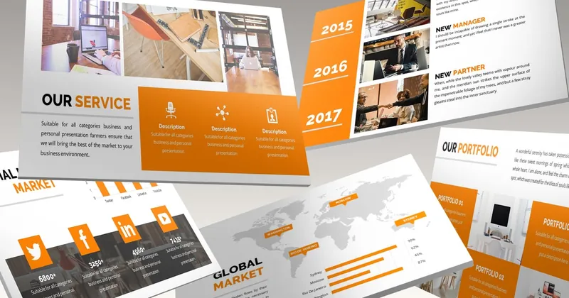Officescape Keynote PowerPoint Template preview thumbnail