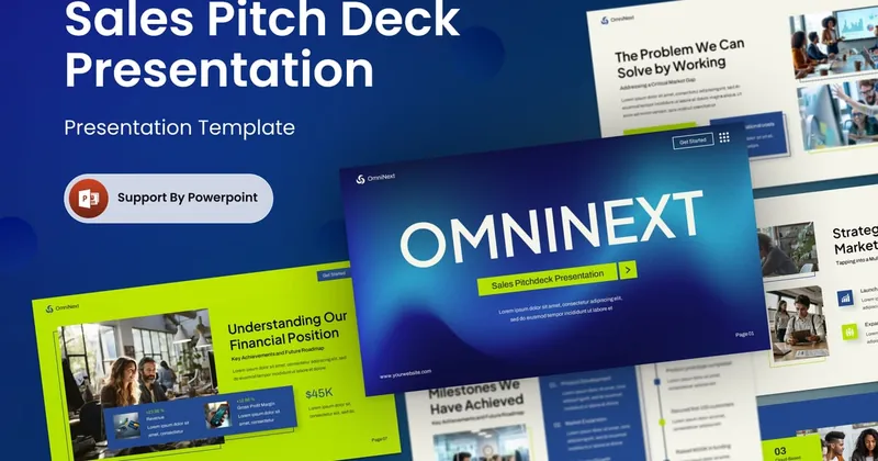 Pitch Deck PowerPoint Template preview thumbnail
