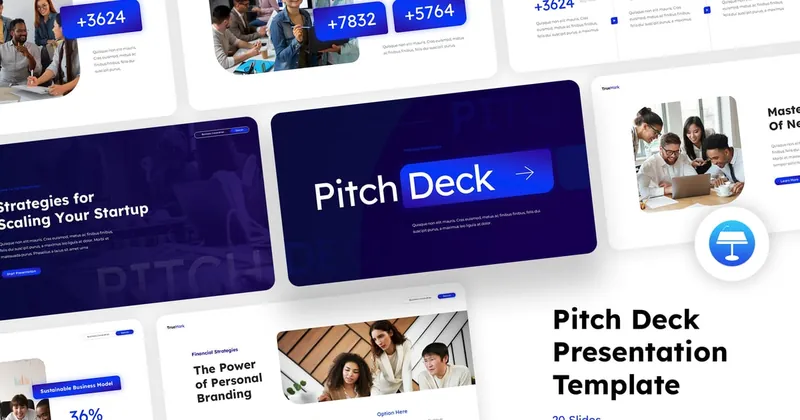 Pitch Deck PowerPoint Template preview thumbnail