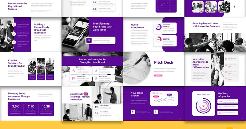 Pitch Deck PowerPoint Template preview thumbnail