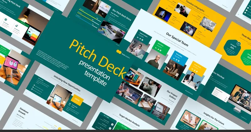 Pitch Deck PowerPoint Template preview thumbnail
