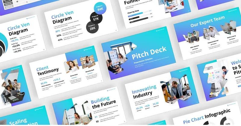 Pitch Deck PowerPoint Template preview thumbnail