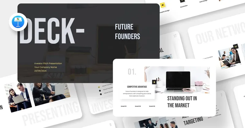 Pitch Deck PowerPoint Template preview thumbnail
