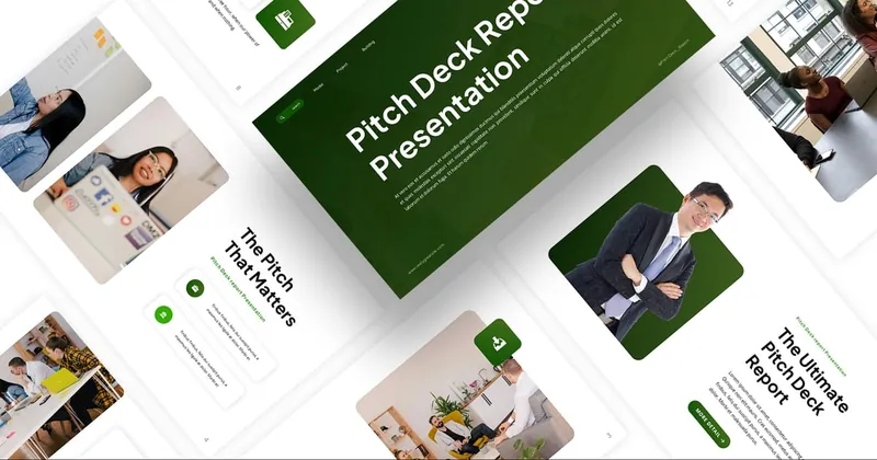 Pitch Deck Report PowerPoint Template