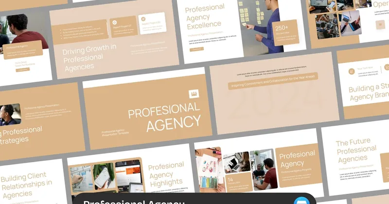 Professional Agency PowerPoint Template preview thumbnail