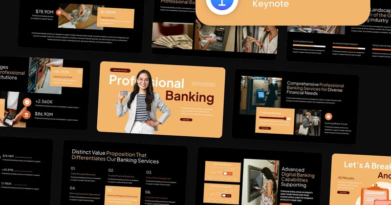 Professional Banking Keynote PowerPoint Template