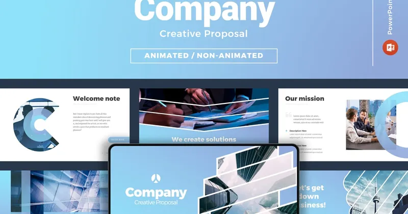 Professional Company PowerPoint Template preview thumbnail