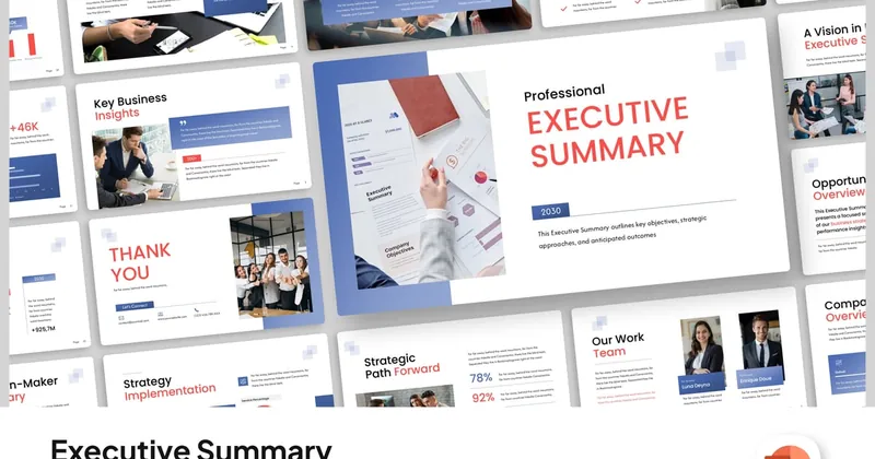 Professional Executive Summary PowerPoint template
