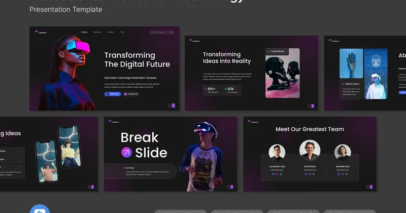 Professional Information Technology PowerPoint Template