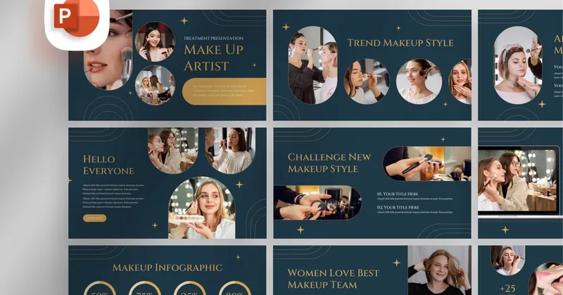 Professional Make Up Artist Presentation PowerPoint Template
