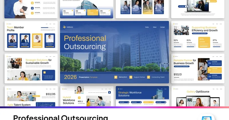 Professional Outsourcing Keynote PowerPoint Template