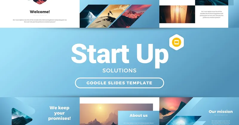 Professional Start PowerPoint Template preview thumbnail