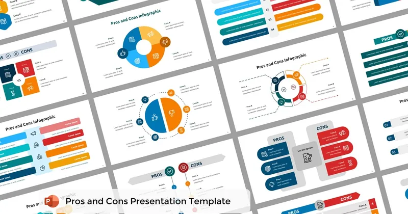 Pros and Cons Infographic PowerPoint Template